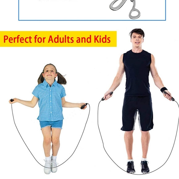 New Jump Rope Ball Bearings Tangle Free Rapid Speed Cable Skipping Rope Set of 2 - Picture 4 of 7